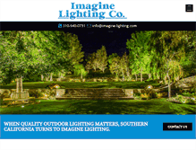 Tablet Screenshot of imagine-lighting.com